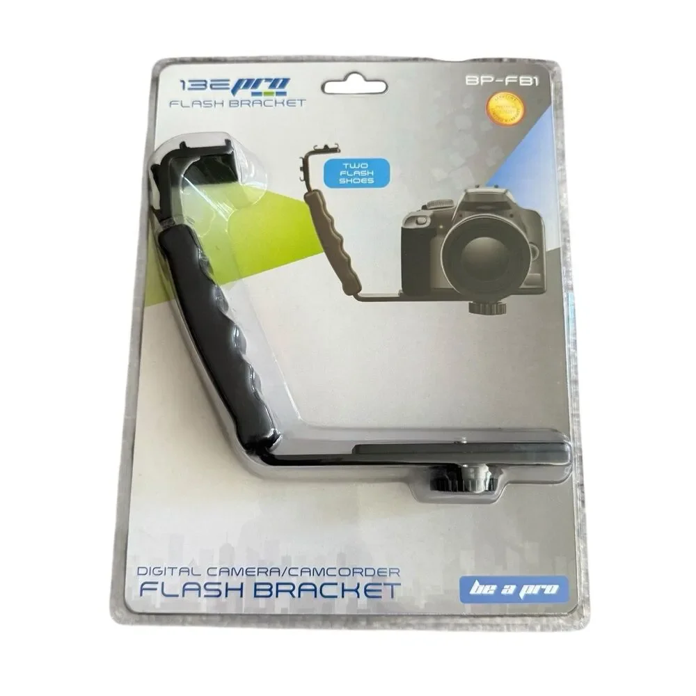 Be-Pro Heavy Duty Photography L Bracket‎ with 2 Flash Shoe Mounts